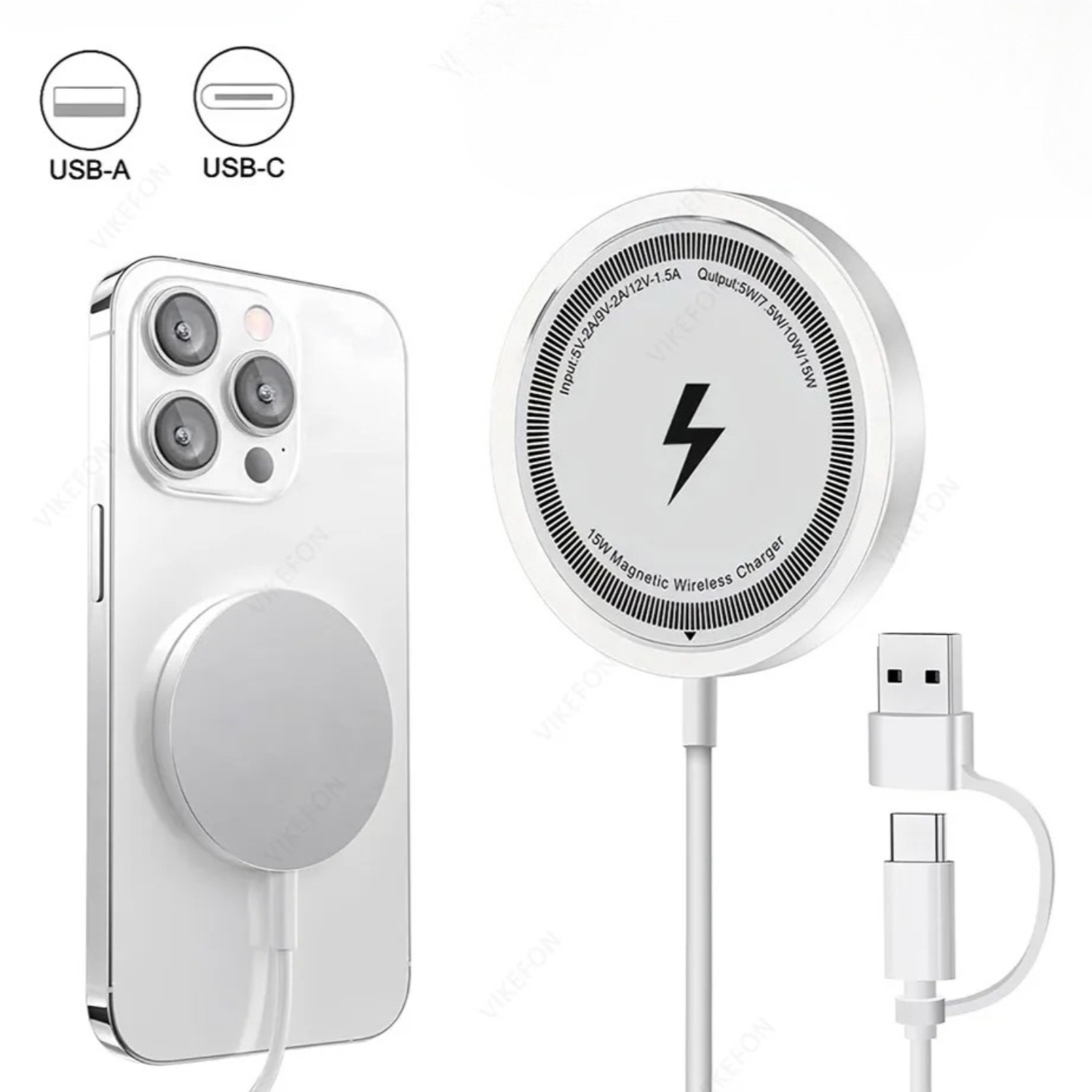 Magnetic Charging Cable - แท่นชาร์จไร้สาย Magsafe สำหรับโทรศัพท์มือถือ แท่นชาร์จแม่เหล็กแบบเร็ว สำหรับ iPhone