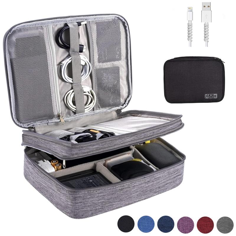 Electronics Gadgets Bag - กระเป๋าเก็บดิจิตอลแบบพกพา USB Gadget กันน้ํา CABLE Organizer