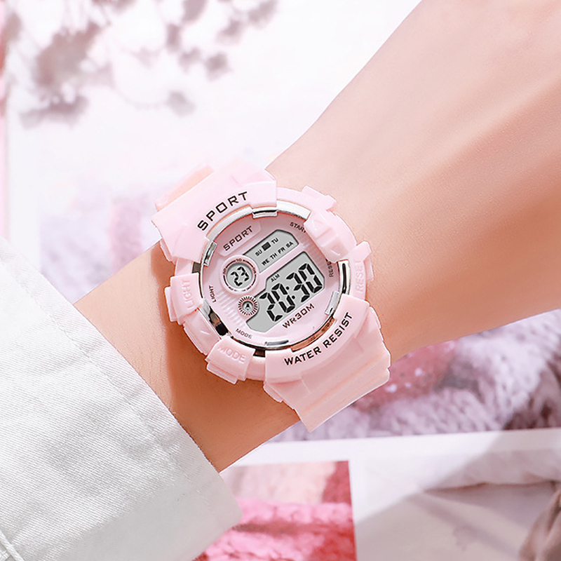 Smart Watch Kids - แฟชั่นนาฬิกาเด็กส่องสว่างกันน้ํากีฬานาฬิกาดิจิตอลนาฬิกาปลุกนาฬิกาเด็กนักเรียนหญิงสมาร์ทนาฬิกาอิเล็กทรอนิกส์ของขวัญ