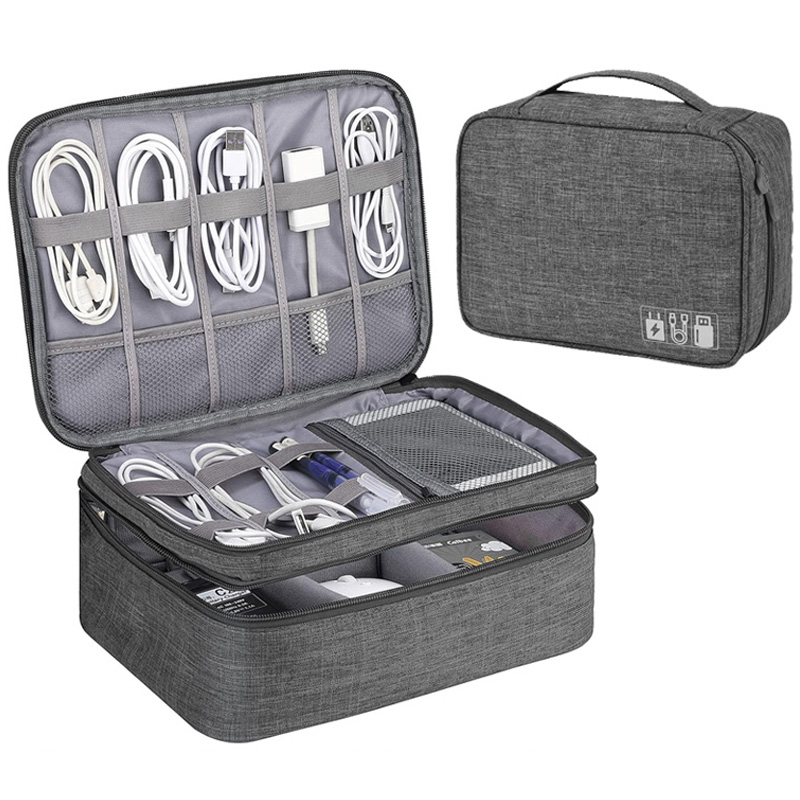 Electronics Gadgets Bag - กระเป๋าเก็บดิจิตอลแบบพกพา USB Gadget กันน้ําสายกระเป๋ากระเป๋าอุปกรณ์อิเล็กทรอนิกส์อุปกรณ์เสริม Travel Pack
