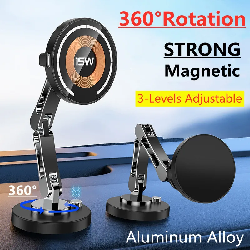 Magnetic Charging Cable - ที่ชาร์จไร้สายแบบแม่เหล็กในรถแท่นวางมือถือในรถแท่นชาร์จแบบเร็วตัวยึดโทรศัพท์สำหรับ macsfae iPhone 15 14 13