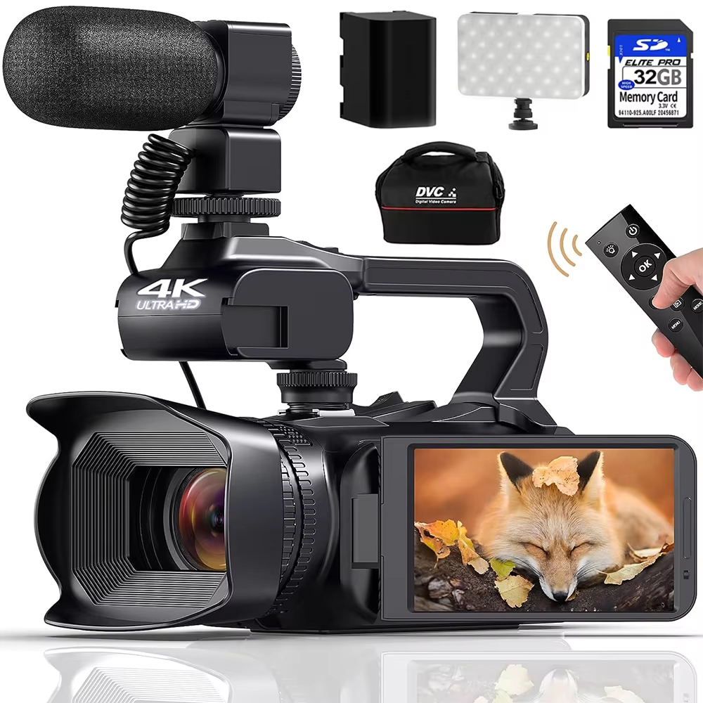 Electronics Home Gadgets - กล้องวิดีโอระดับมืออาชีพ 4K สำหรับการถ่ายภาพ 64MP Ultra HD