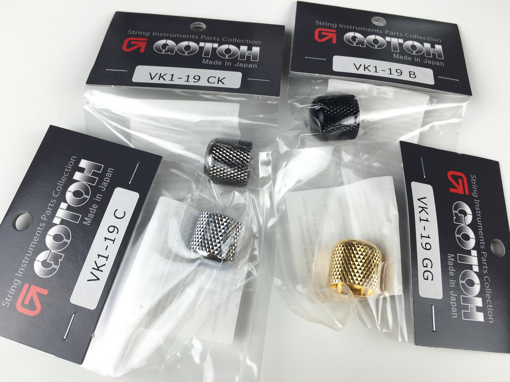 Electronics In Japan - 1 ชิ้น GOTOH กีตาร์ไฟฟ้าเบสโทนและปริมาณโลหะอิเล็กทรอนิกส์ปุ่มควบคุมหมวก 19 มิลลิเมตร