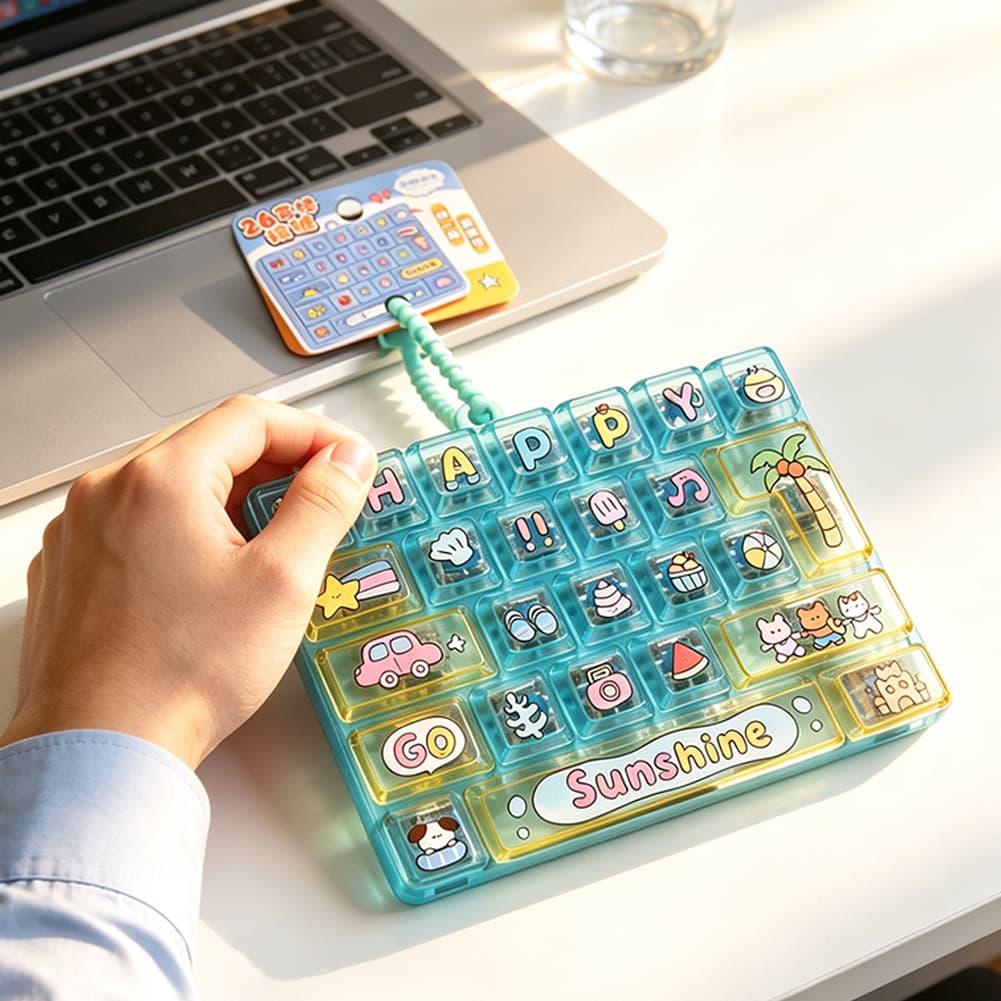 Electronics Gadgets Bag - พวงกุญแจปุ่มกด 26 แบบ ของเล่นคลายเครียดน่ารัก ของเล่นบรรเทาความเครียดสำหรับเด็ก ของตกแต่งกระเป๋าขนาดเล็ก