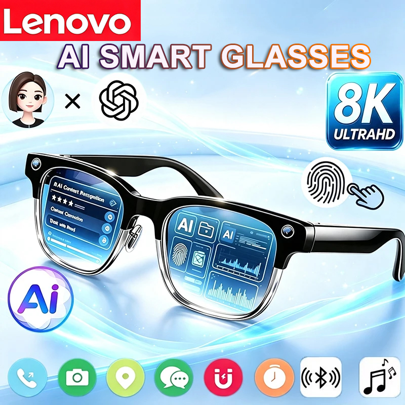 Smart Glasses Ar - แว่นตาอัจฉริยะ Lenovo 8K HD AI พร้อมฟังก์ชันแปลภาษา