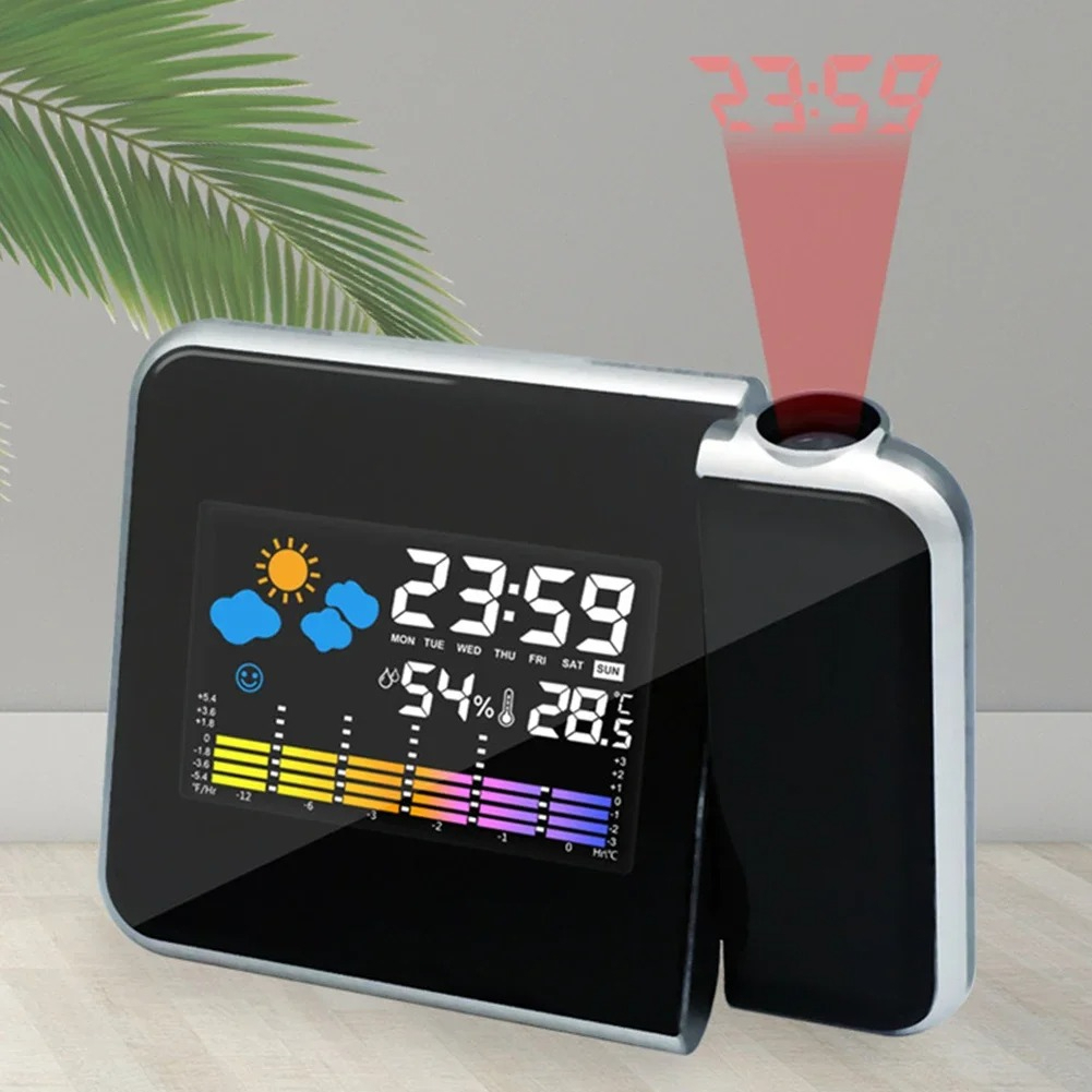 นาฬิกาปลุกฉายภาพ LED หมุนได้ ห - Modern Electronics Gadgets บทวิจารณ์และราคา