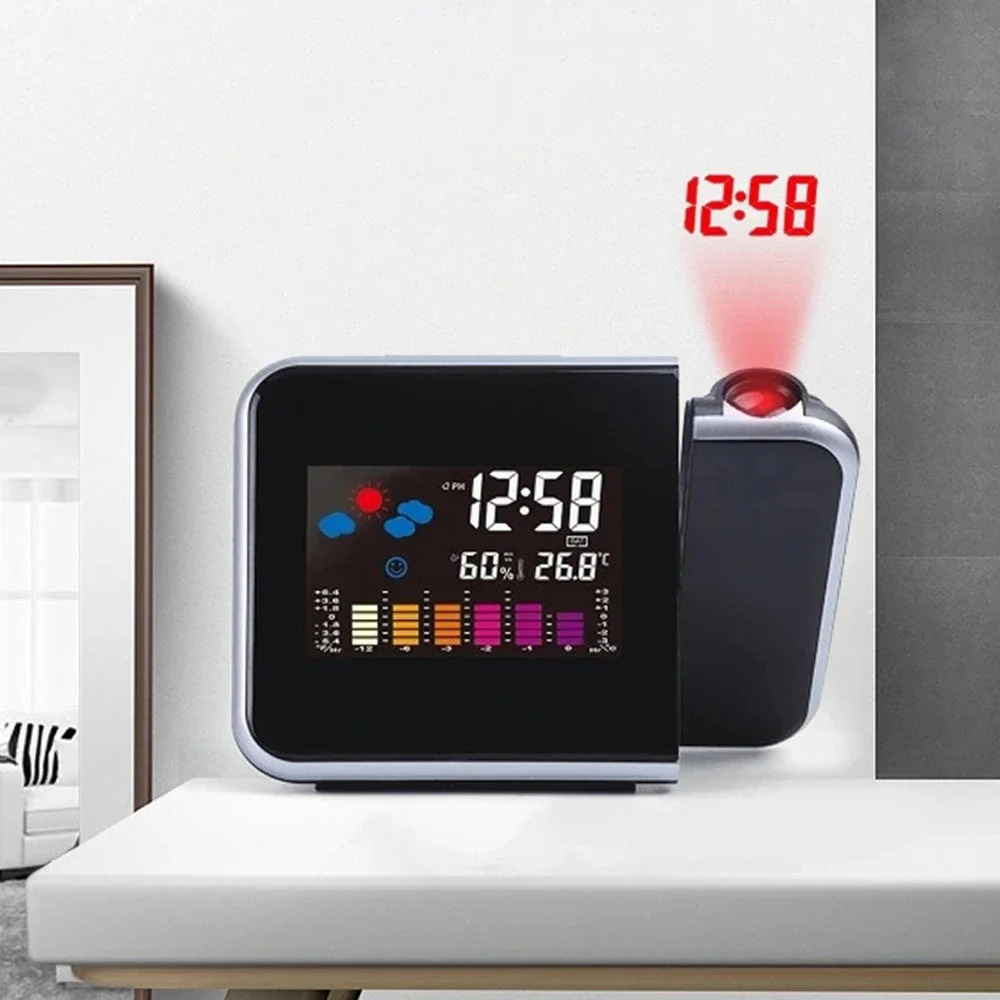 นาฬิกาปลุกฉายภาพ LED หมุนได้ ห - Modern Electronics Gadgets บทวิจารณ์และราคา