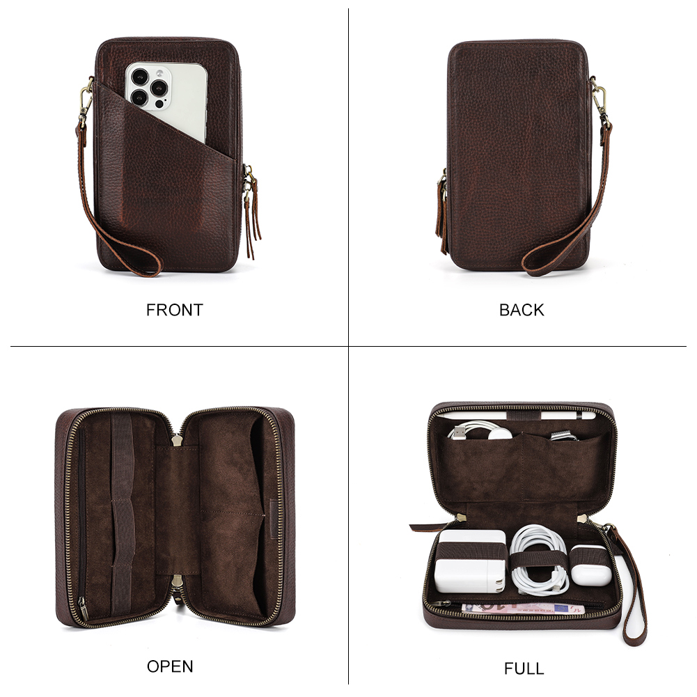ของแท้หนังข้อมูล USB แบบพกพากร - Electronics Gadgets Bag บทวิจารณ์และราคา