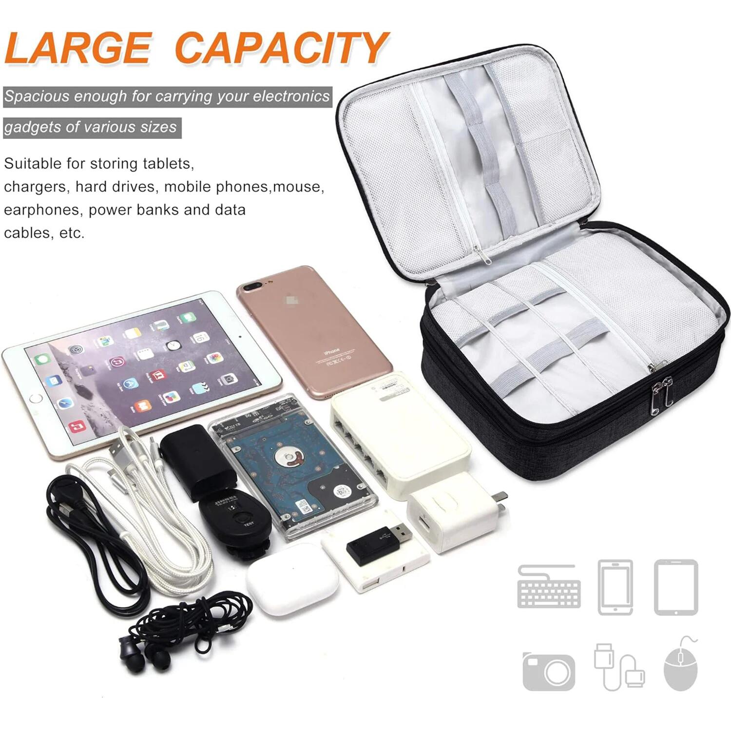 กระเป๋าเก็บดิจิตอลแบบพกพา USB  - Electronics Gadgets Bag บทวิจารณ์และราคา