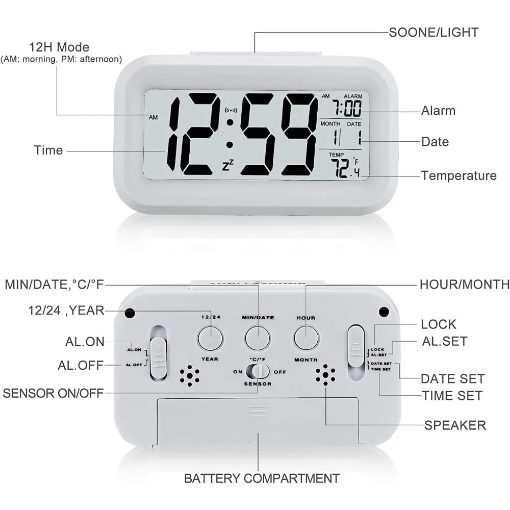LED นาฬิกาปลุกดิจิตอลอิเล็กทรอ - Modern Electronics Gadgets บทวิจารณ์และราคา