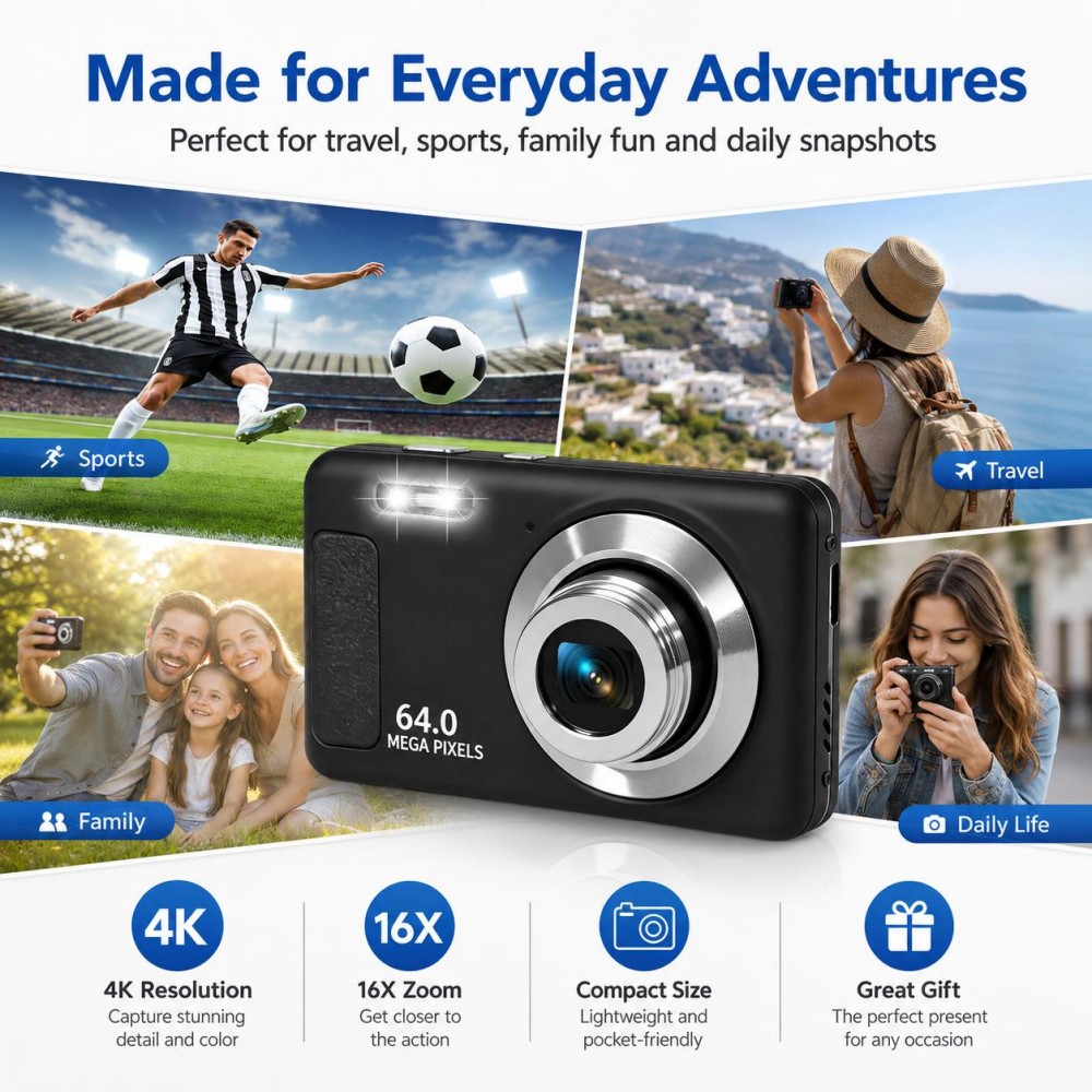 กล้องดิจิตอลพกพา 4K Ultra HD 6 - Electronics Home Gadgets บทวิจารณ์และราคา