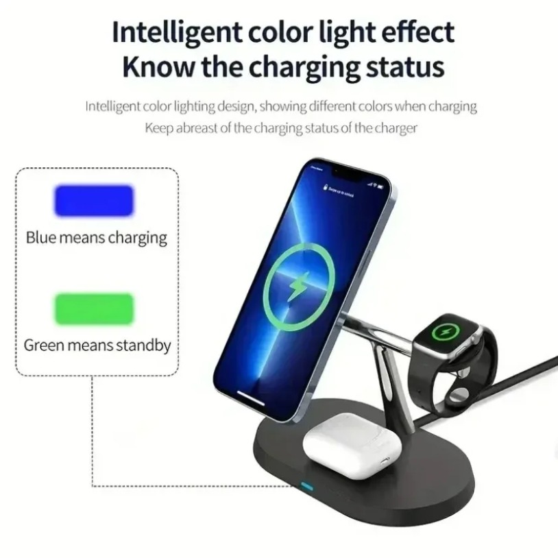 แท่นชาร์จไร้สายแม่เหล็ก 3 in 1 - Magnetic Charging Cable บทวิจารณ์และราคา