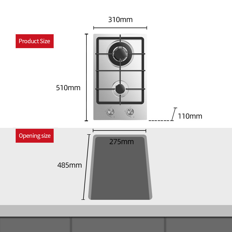 เตาแก๊สแบบฝังสองหัวเตาขายดีที่ - Electronics & Gadgets Starting With C บทวิจารณ์และราคา