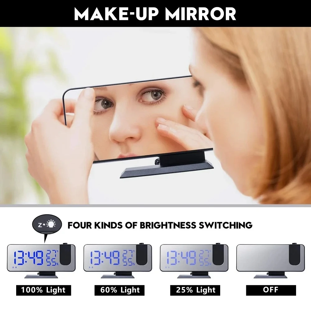 LED นาฬิกาปลุกโปรเจคเตอร์ดิจิต - Modern Electronics Gadgets บทวิจารณ์และราคา