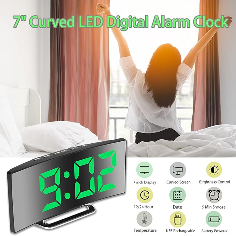 นาฬิกาปลุกดิจิตอล LED หน้าจอโค - Modern Electronics Gadgets บทวิจารณ์และราคา