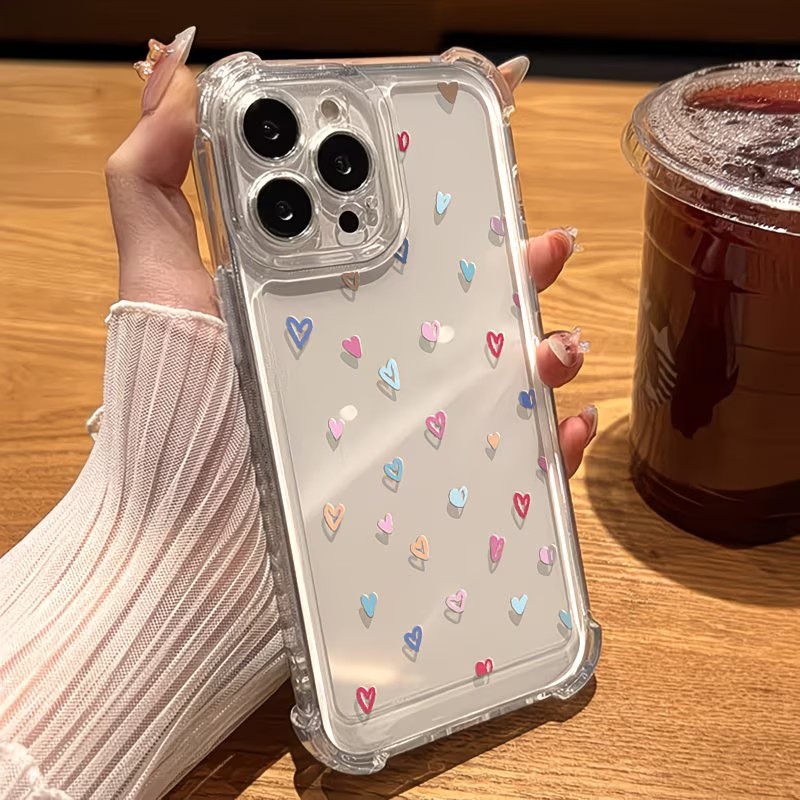 เคสโทรศัพท์ใสลายหัวใจหลากสี สำ - Apple Iphone 15 Pro Max บทวิจารณ์และราคา