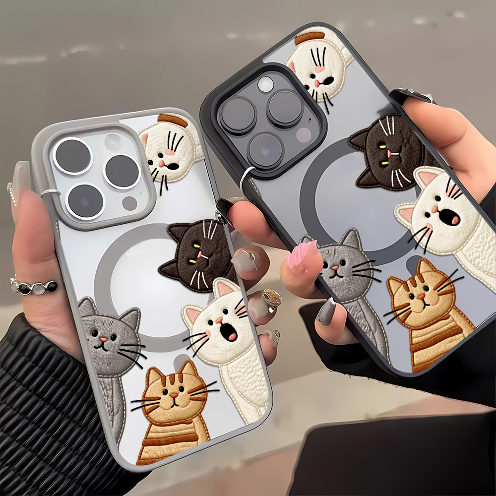 เคสโทรศัพท์ลายปักแมวน่ารัก สำห - Apple Iphone 15 Pro Max บทวิจารณ์และราคา