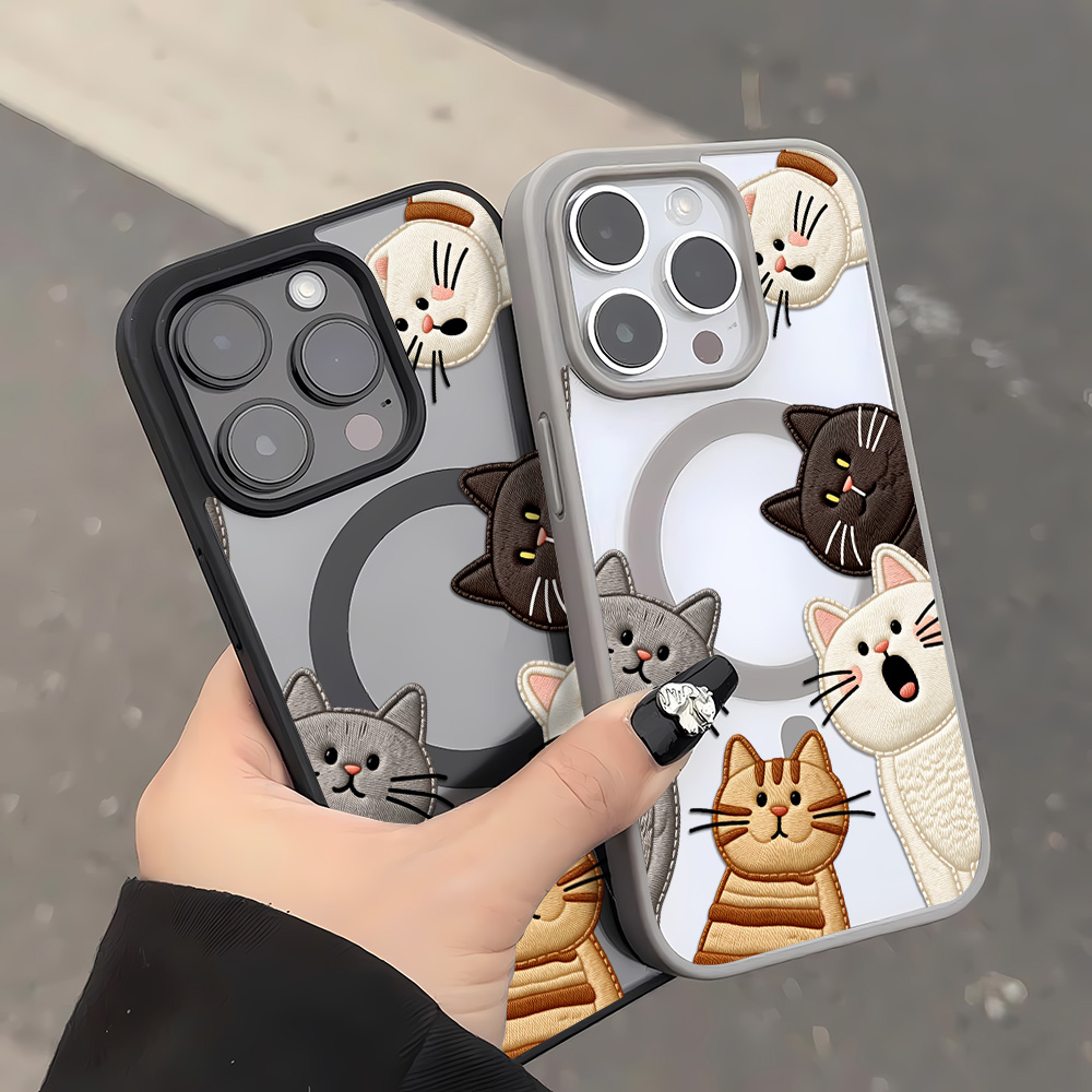 เคสโทรศัพท์ลายปักแมวน่ารัก สำห - Apple Iphone 15 Pro Max บทวิจารณ์และราคา